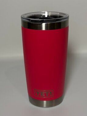 New YETI Rambler 20oz Tumbler Vibrant Coral Pink with MagSlide Lid